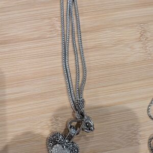 Lia Sophia Elegant Silver Heart Pendant Necklace